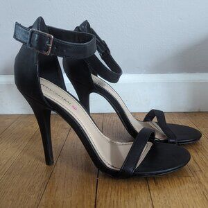 Black Ankle Strap Heels NWOT